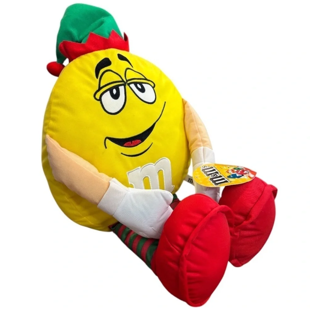 NWT M&M'’s Christmas Elf Character Plush with Red and White Details